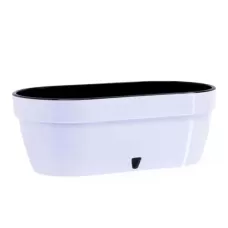 Горщик Асті Box балконний 12л (білий)