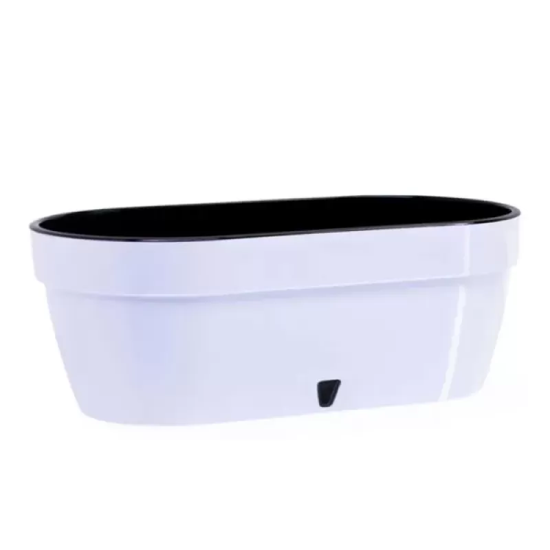 Горщик Асті Box балконний 12л (білий)